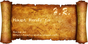 Haupt Renáta névjegykártya